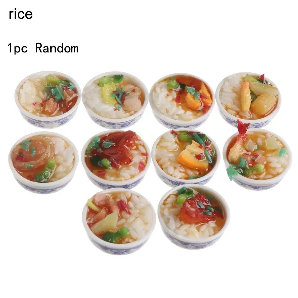 Миниатюрная китайская рисовая выпечка для кукольного домика, rice