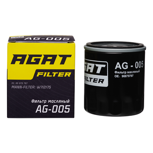 Масляный фильтр AGATfilter AG-035 аналог MANN-FILTER W 914/2 OE: 2101.1012.005