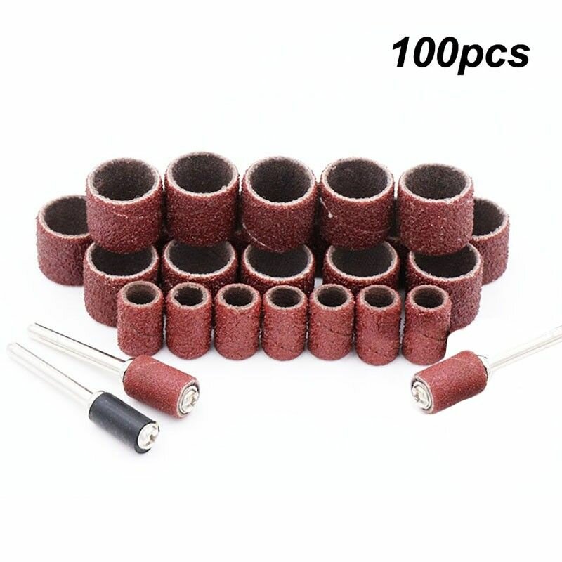 OZ-URJSH-100 шт. шлифовальных насадок 80/150/180/240/320/600 зернистость наждачная бумага дрель инструменты аксессуары высококачественный материал