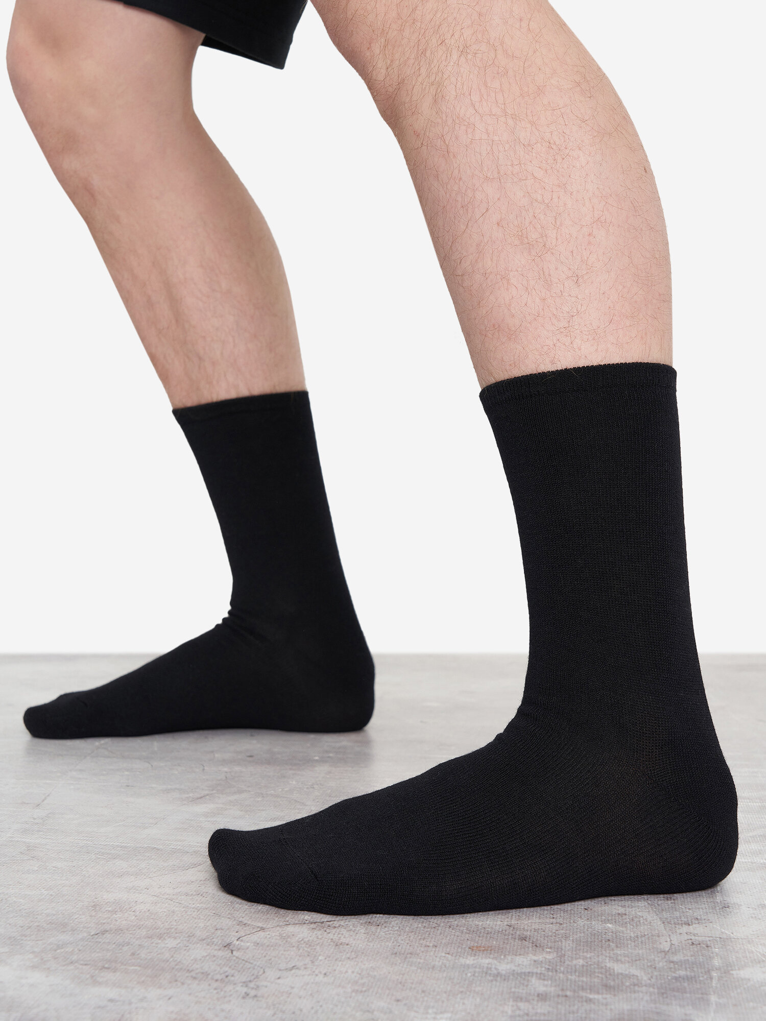 Носки спортивные De Mount Unisex socks 5-pack, комплект, 5 пар, размер 43/46, черный