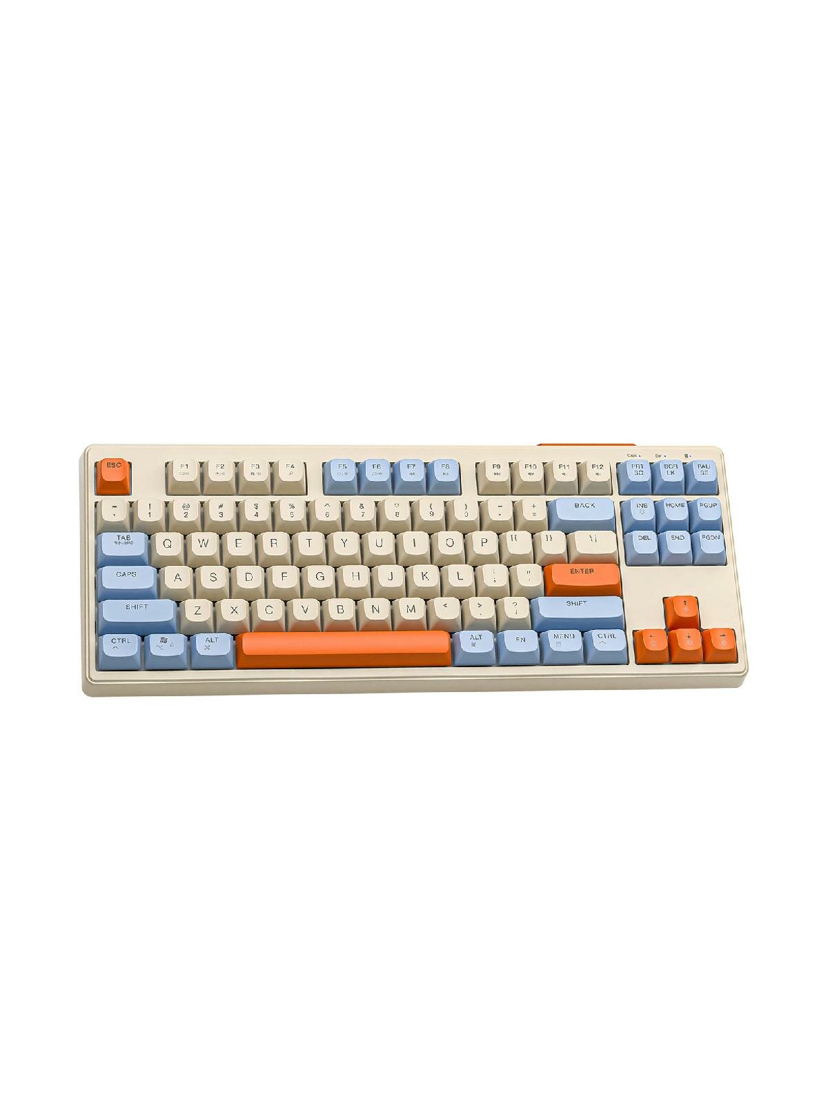 Wireless Mechanical Keyboard, BT5.0/2.4GHz Type-C Modes Rechargeable Mechanical Keyboard with 87 Keys RGB Light
