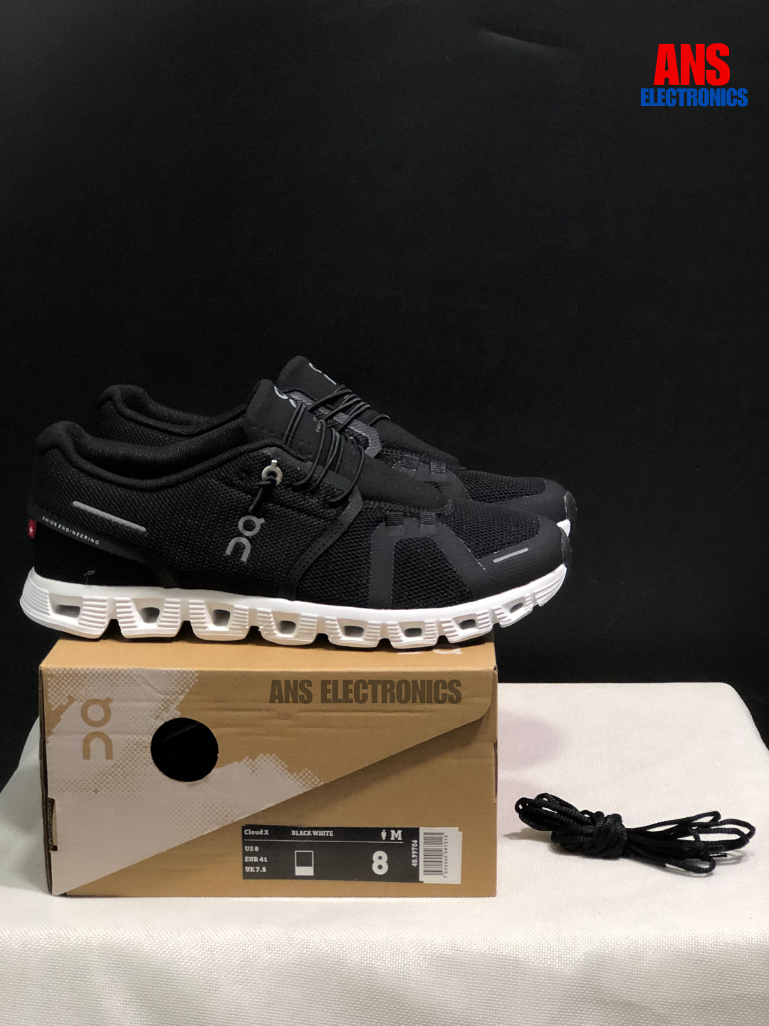 Кроссовки  On Cloud, полнота B (US)/ на среднюю стопу, размер 42, черный — фото 1