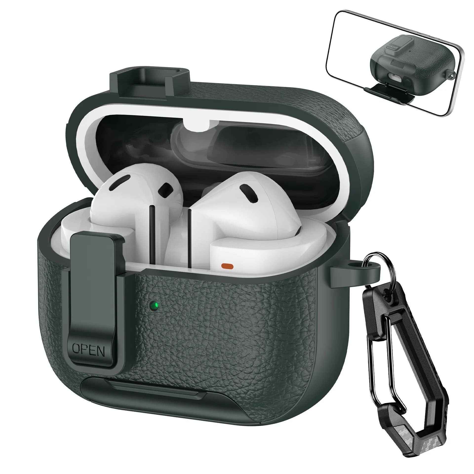 Чехол Fancan для Samsung Galaxy Buds 3 из TPU For Buds 3Pro, Green