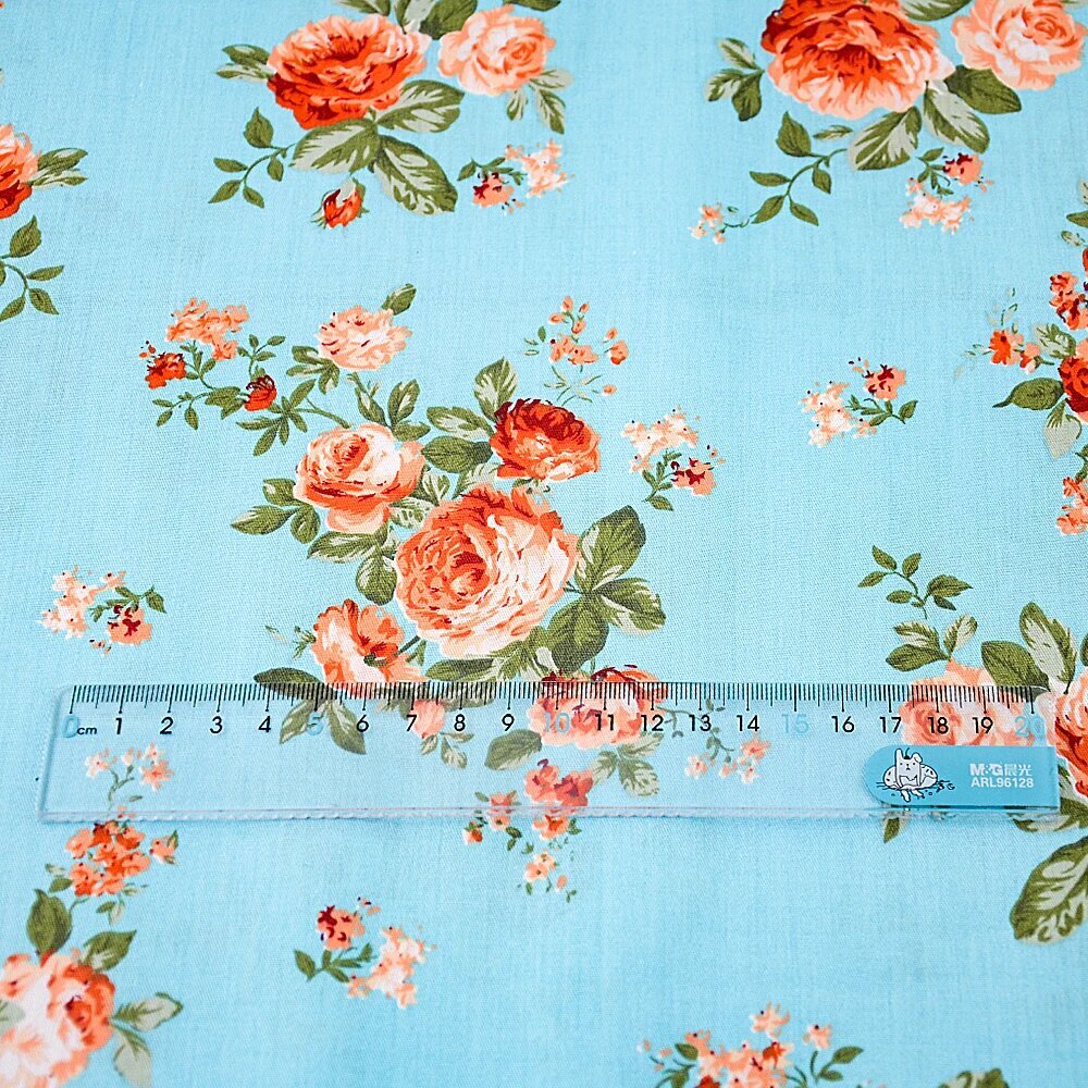 Booksew хлопковая ткань с цветами 45x45 см 45x45cm