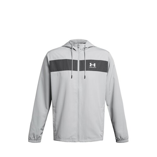 Ветровка Under Armour Sportstyle Windbreaker, размер XXL, серый ветровка under armour средней длины силуэт прямой карманы воздухопроницаемая размер xxl серый