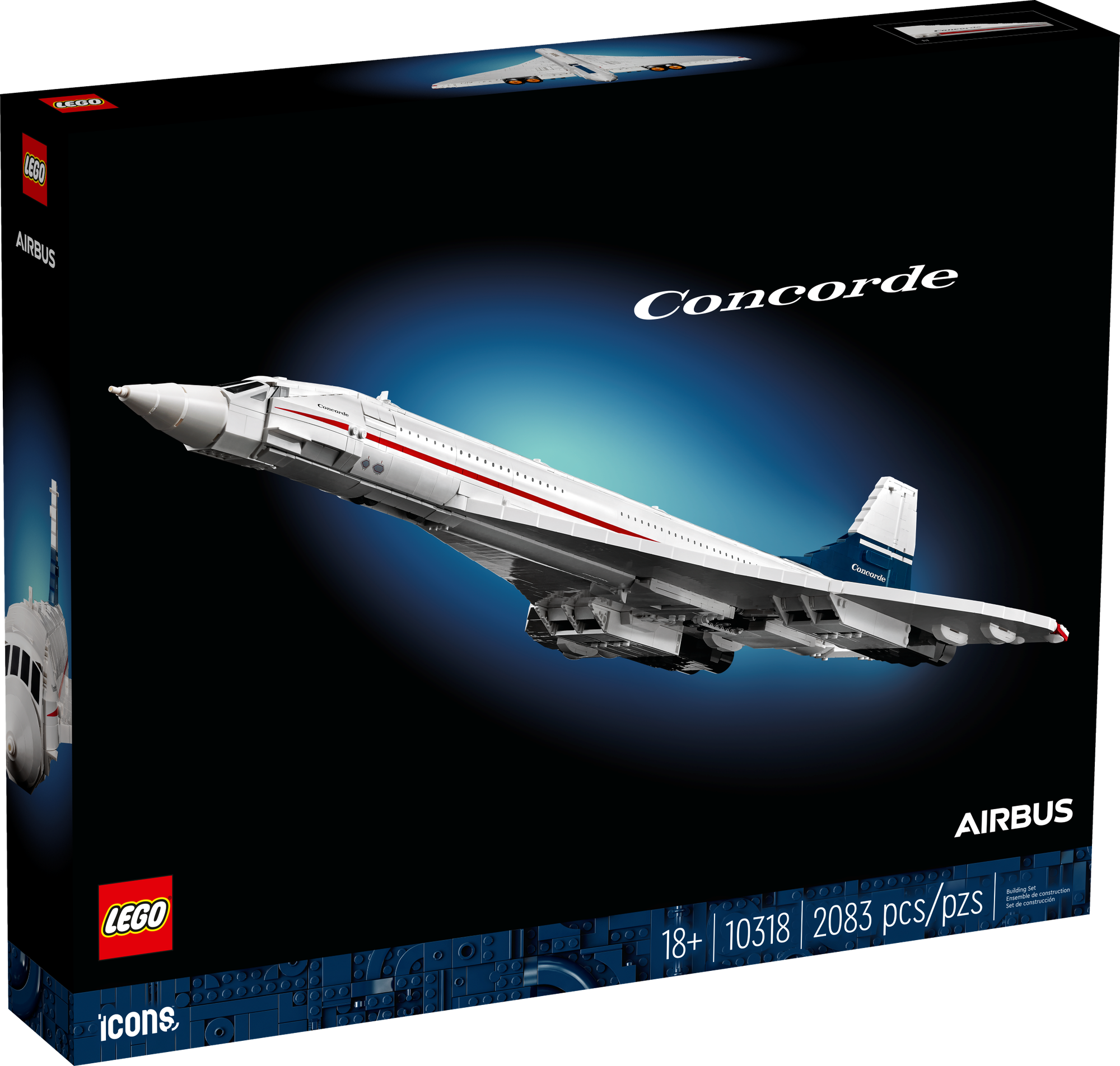 Конструктор LEGO Icons Самолёт Конкорд Concorde  2083 деталей  10318