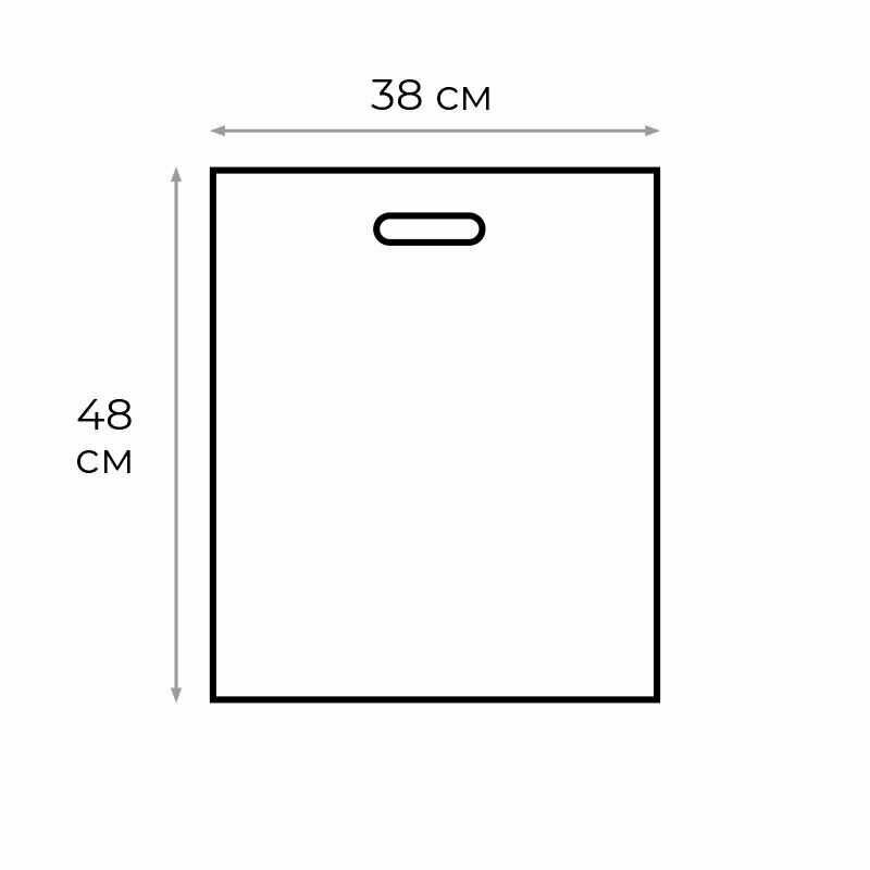 Пакет с вырубной ручкой 38х48+3 (40) Флористик 50 шт/уп (ВУР02805) - фотография № 3