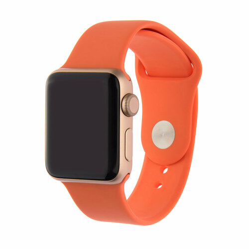 Ремешок SPORT для Apple Watch 38mm&40mm, силикон, / для эпл вотч оранжевый