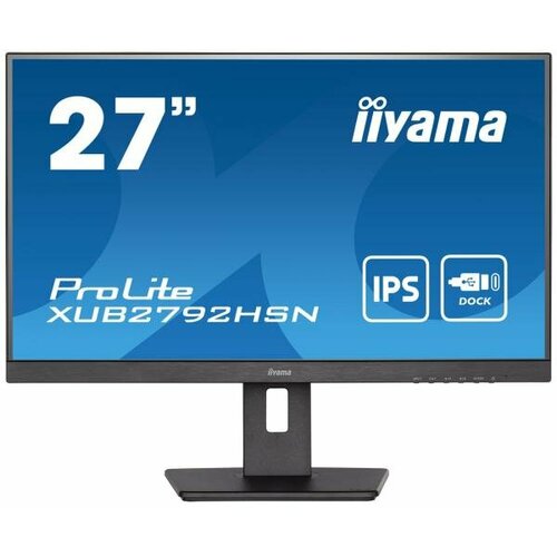 Монитор Iiyama 27 ProLite XUB2792HSN-B5 черный IPS LED 16:9 HDMI M/M матовая HAS Piv 250cd 178гр/178гр 1920x1080 75Hz DP FHD USB 6.6кг