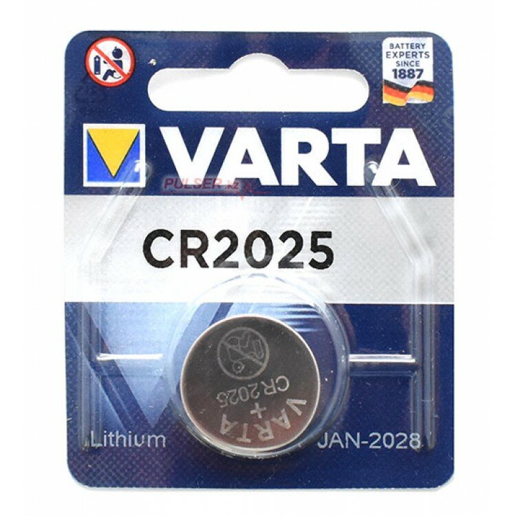 Батарейка VARTA CR2025, в упаковке: 1 шт.