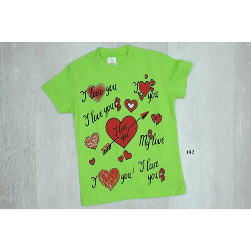 фото Футболка mimic, размер 116, зеленый