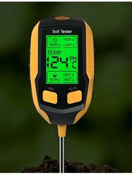 Цифровой измеритель гигрометр почвы 6в1 - pH, влажность, температура и освещенность PH-S3