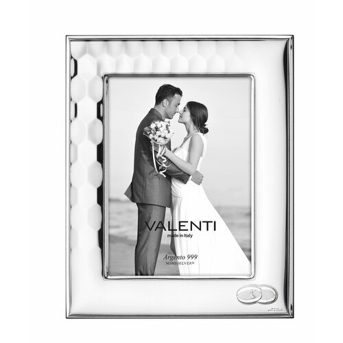 Фоторамка свадебная Обручальное кольцо с серебрением 13х18см Италия ValentiCo 521384 6818₽