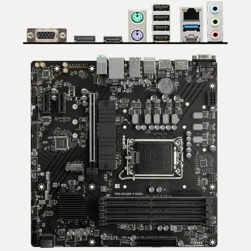 Изображение товара Материнская плата MSI PRO B760M-P LGA1700 DDR5, 2 слота M.2, Audio Codec Realtek ALC897