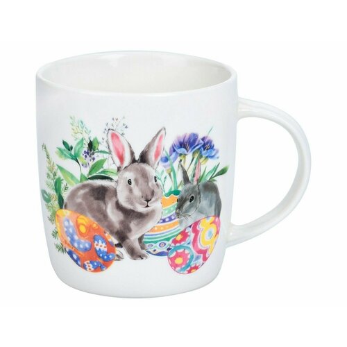 Фарфоровая чашка кролики И крашенки, 370 мл, Koopman International Q75600580-2