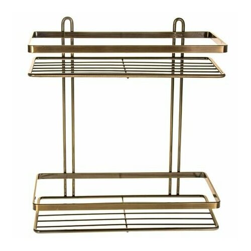 Полка прямая 2-ярусная VANSTORE Modern сталь бронза