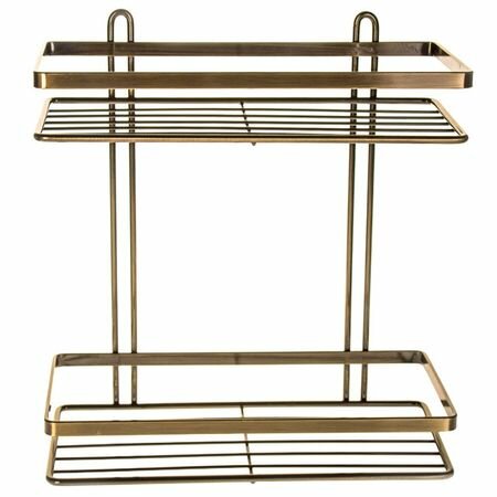 фото Полка прямая 2-ярусная VANSTORE Modern сталь бронза