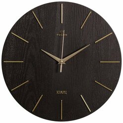 Часы настенные "Классика", d-30 см, корпус коричневый с золотом 10200775