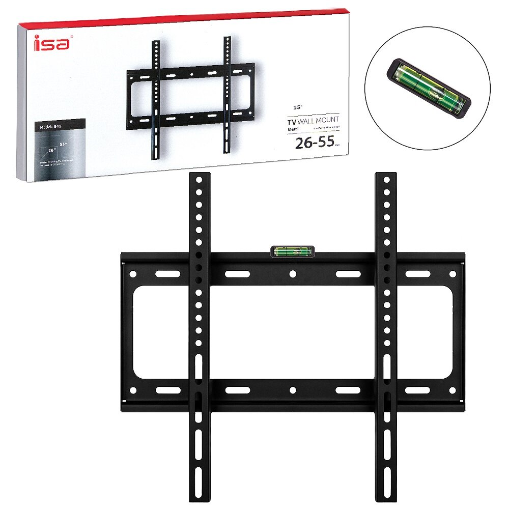 Кронштейн для телевизора 26"-65" ISA B42, настенный, черный