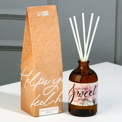 Аромадиффузор Home sweet аромат роза 100 мл 673₽