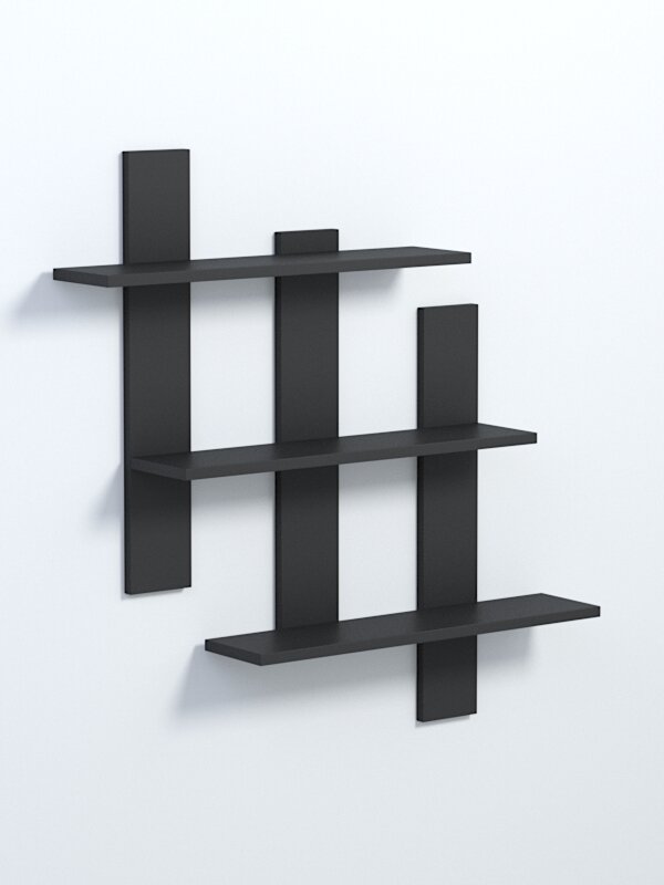 Полка настенная "вайб" №2, Черный. Производитель товара - компания Westcom.