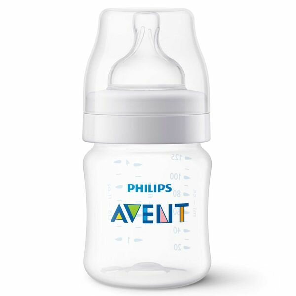 Бутылочка с силиконовой соской из полипропилена с 0 мес. Anti-colic Philips Avent 125мл (SCY100/01)