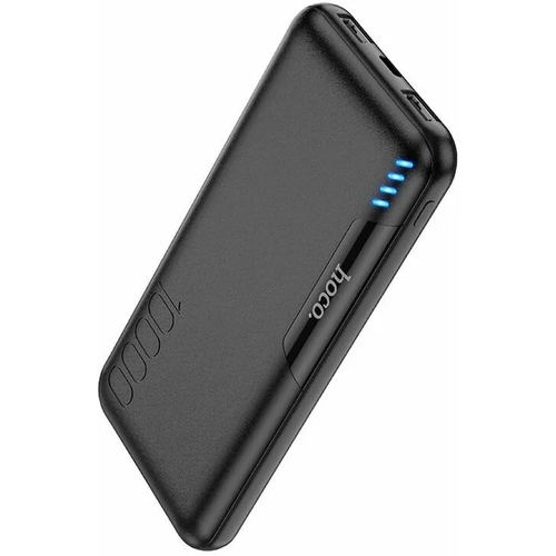 Внешний аккумулятор Hoco J82 10000mAh, черный hoco внешний аккумулятор hoco j41 10000 мач microusb type c 2 а ip 1 5 а 2 usb 2 а белый