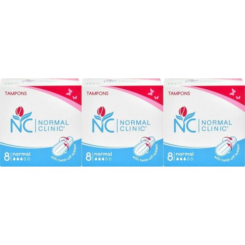 NORMAL cliniс - normal, Тампоны гигиенические - 3 капли, 3 шт.