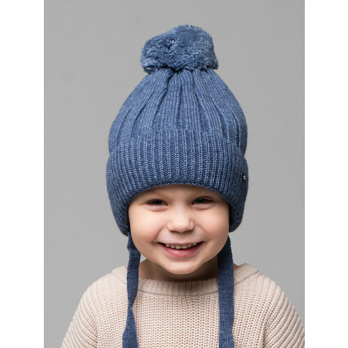 фото Шапка , размер 46/48, голубой hand made tubatay