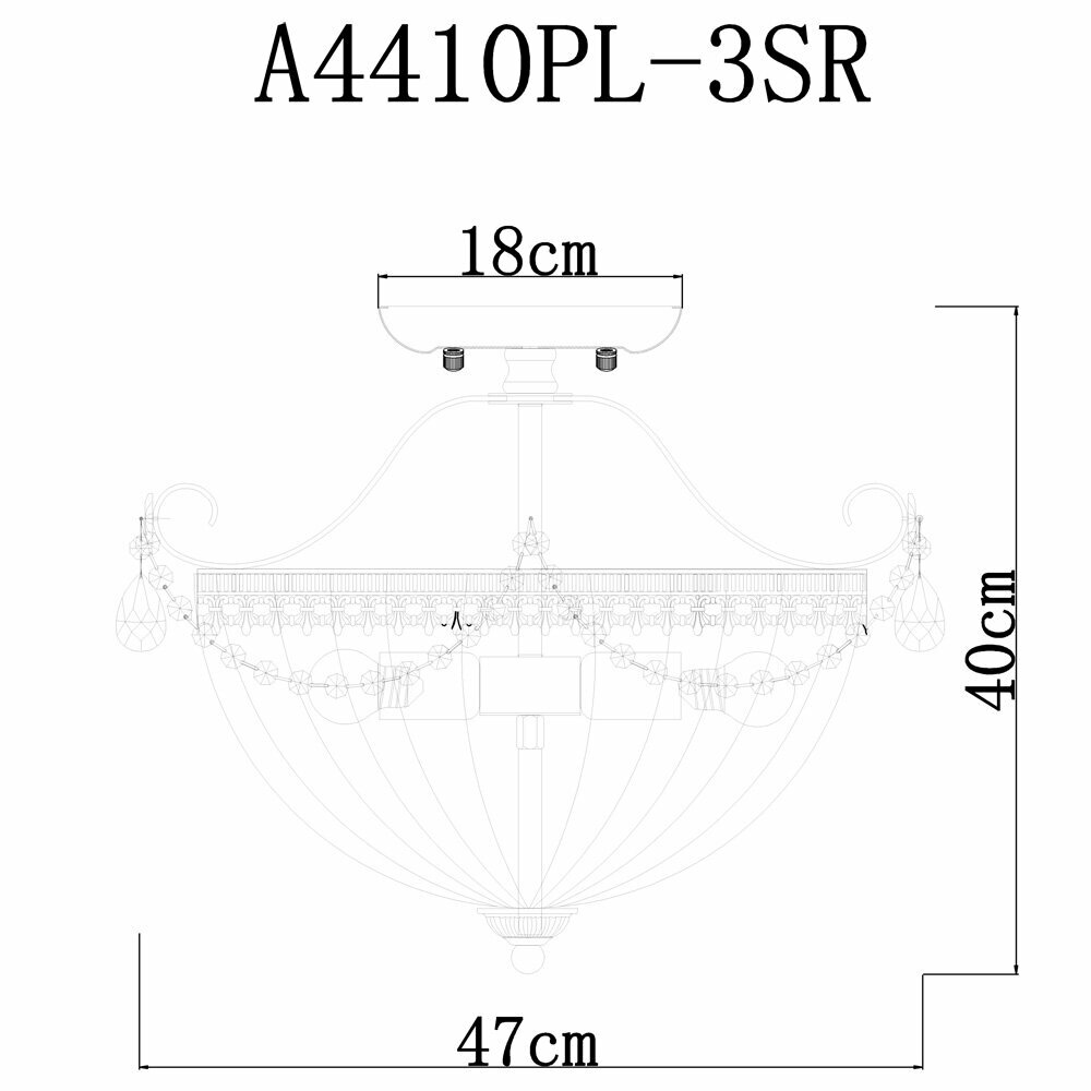 Светильник потолочный Arte Lamp A4410PL-3SR - фото №9