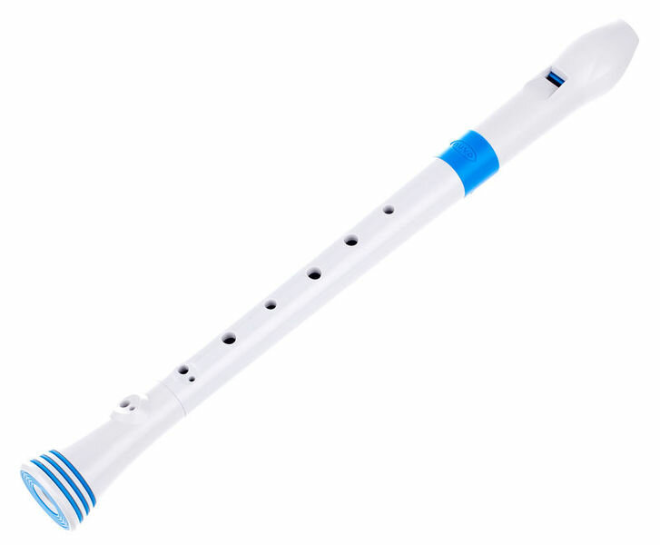 NUVO Recorder White/Blue Блок-флейта сопрано, строй - С, немецкая система, материал - АБС пластик, цвет - белый/голубой, чехол в комплекте