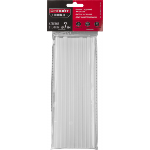 Клеевые стержни для клеевого пистолета онлайт 90 092 7 мм200 мм упаковка 10 шт 431₽
