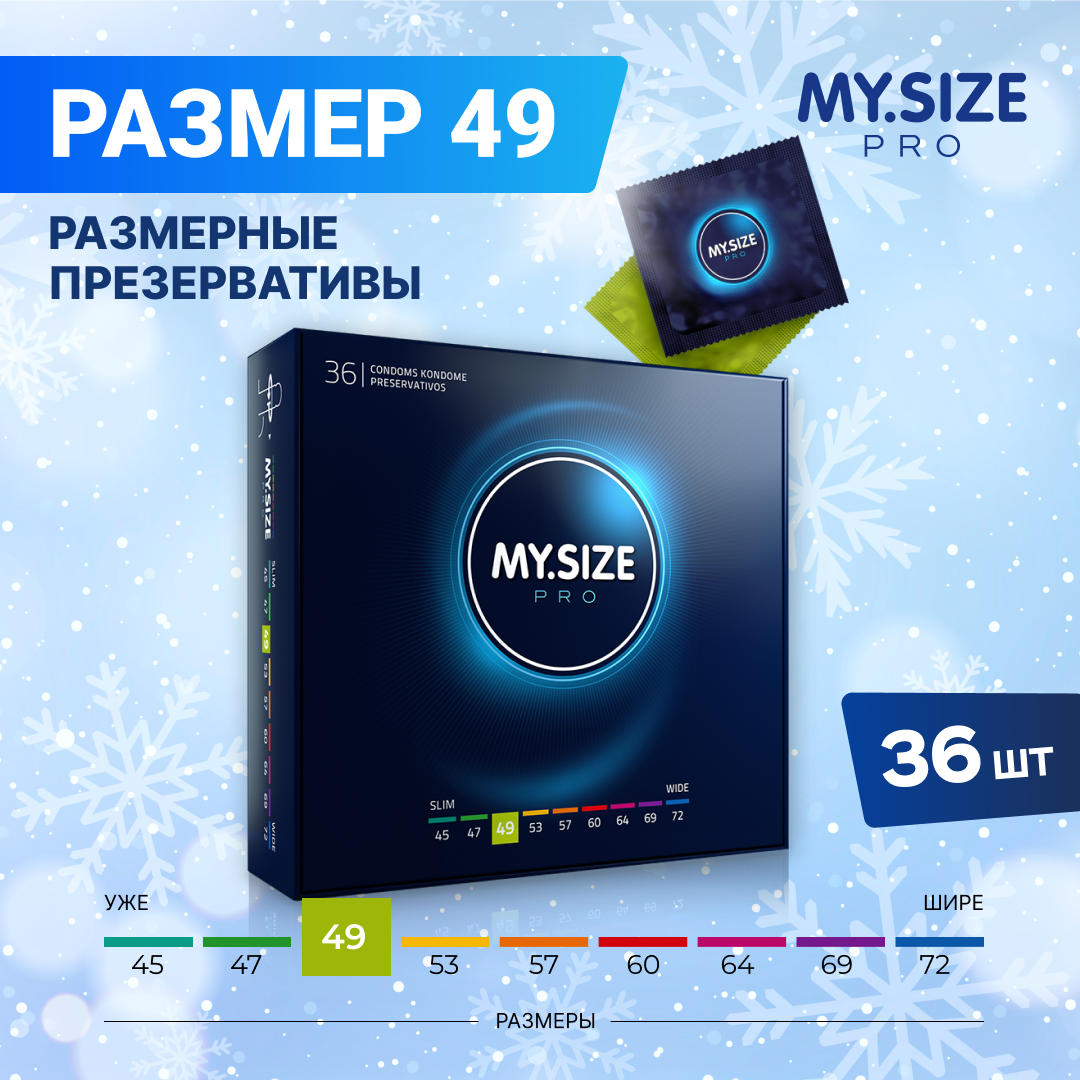 MY.SIZE / MY SIZE размер 49 (36 шт.)/ Майсайз презерватив уменьшенного размера - ширина 49 мм