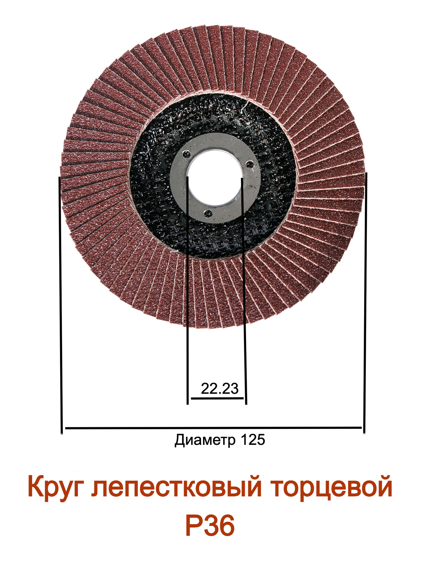 Круг лепестковый торцевой Р36