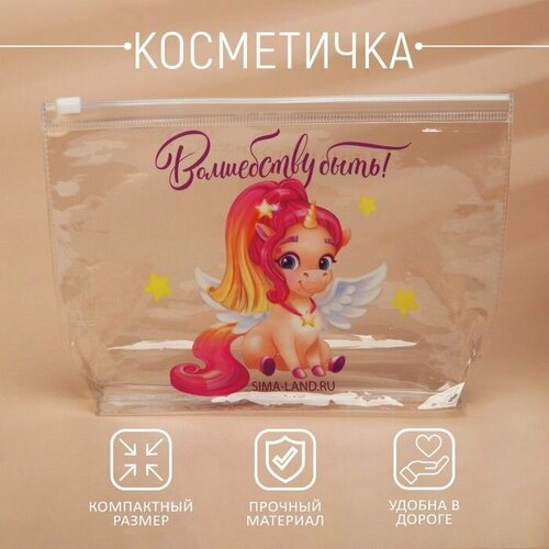 Косметичка 21х15, бесцветный