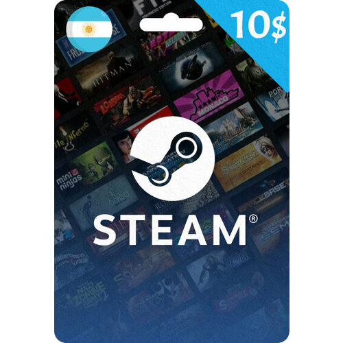Пополнение кошелька Steam на 10 USD Код активации Аргентина Подарочная карта Стим Gift Card 10 Argentina 143000₽