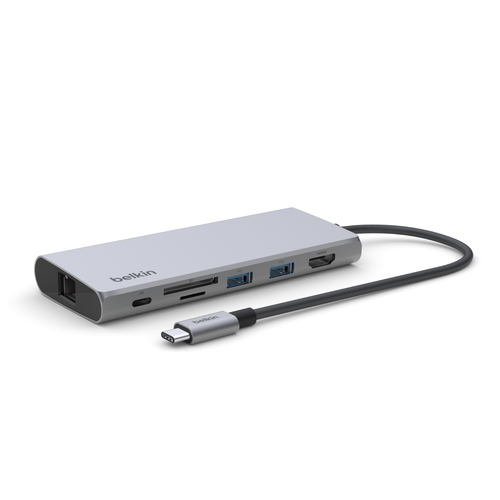 USB-разветвитель Belkin 7-in-1 USB-C Hub серый (INC009btSGY) адаптер belkin 4в1 usb c hdmi 2xusb a usb c 100вт серый