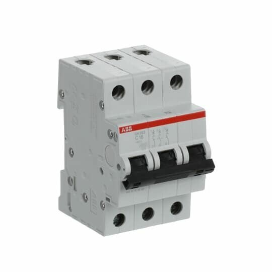 Автоматический выключатель ABB SH203 16A 6kA 3P тип С 2CDS213001R0164