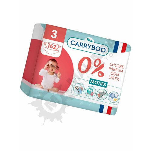 CARRYBOO Подгузники Economy Packs Couches Dermo-Sensitives T3 MIDI (4-9 кг) 54 шт Размер 3