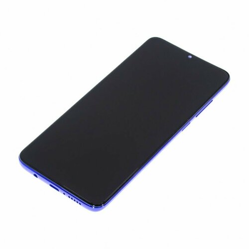 Дисплей для Xiaomi Redmi Note 8 Pro (1 SIM) (в сборе с тачскрином) в рамке, синий, 100% дисплей для xiaomi redmi note 8 pro 1 sim в сборе с тачскрином в рамке черный 100%