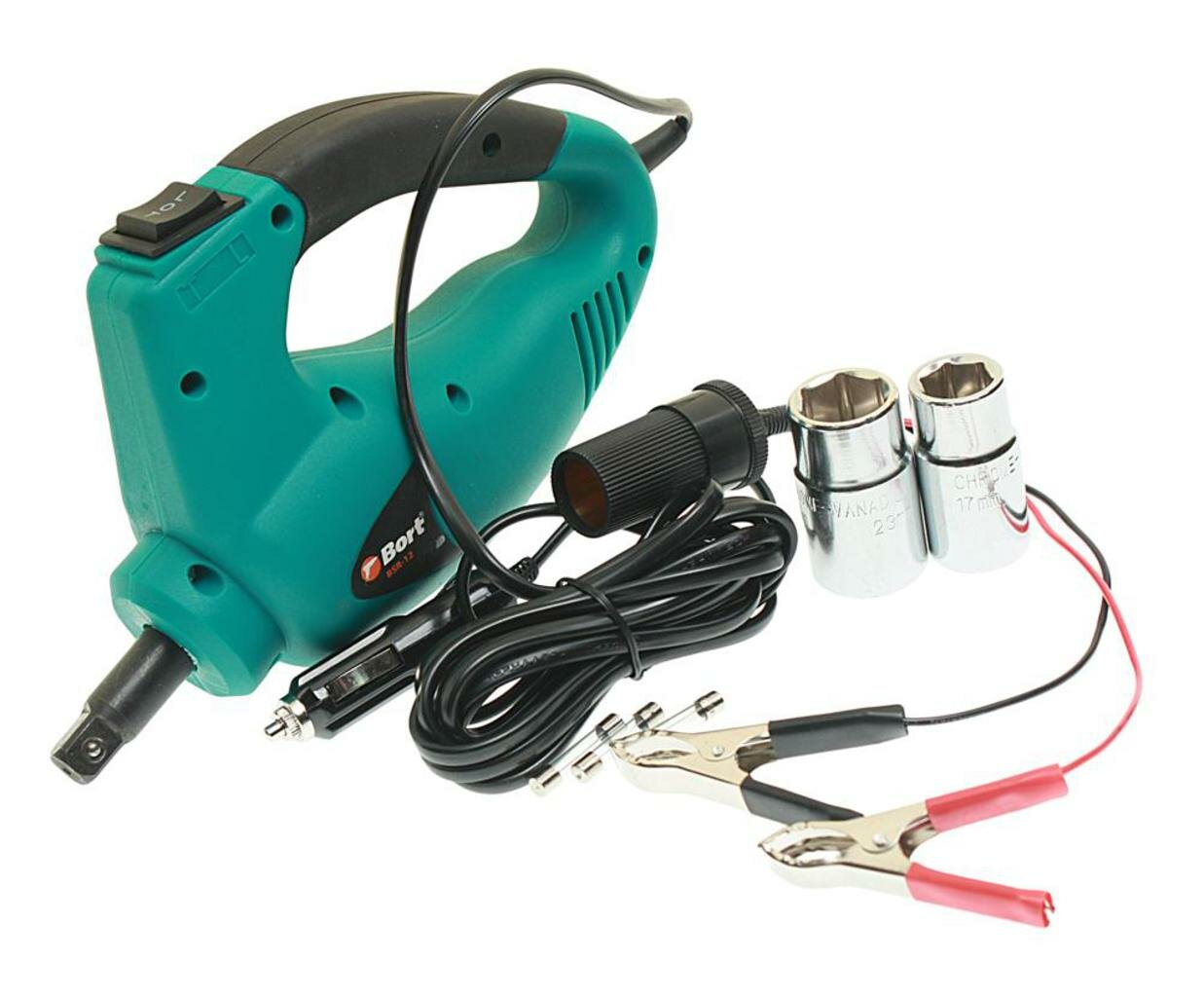 фото Гайковерт электрический 1/2" 350Нм 3300об/мин.12V (набор насадок, кейс) BORT