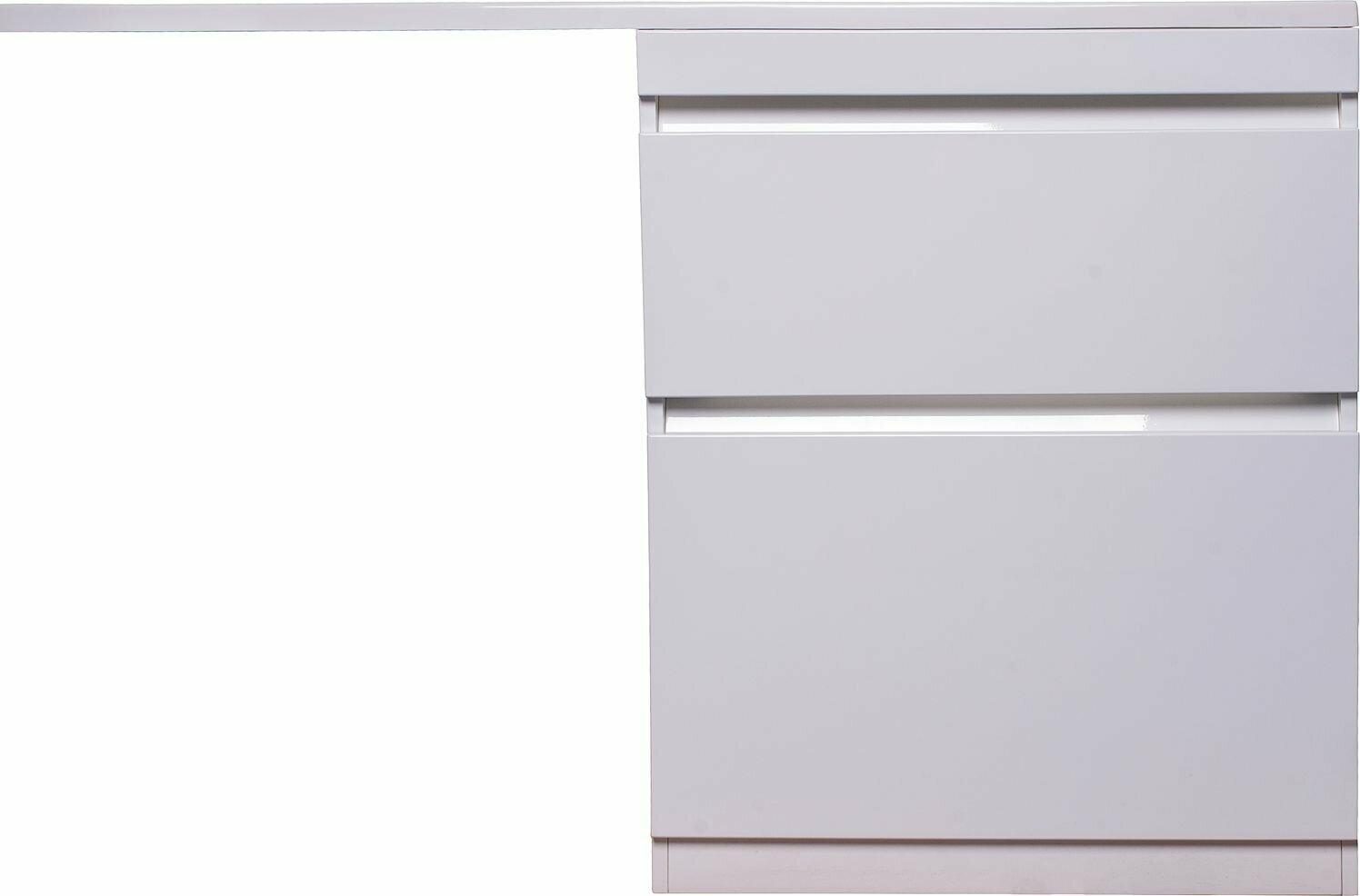 Тумба с раковиной Style Line Даллас 130 R Люкс, белая PLUS эмаль