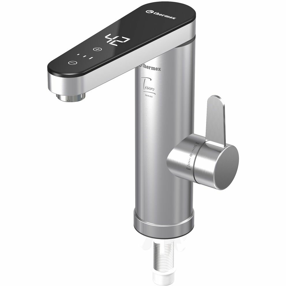 фото Водонагреватель Термекс (Thermex) Tesoro 3500 (напор.) 3.5кВт, с функцией смесителя, сенсорный