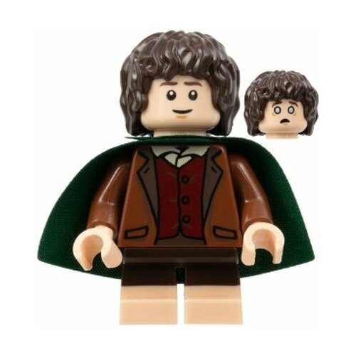 Минифигурка Лего Lego lor112 Frodo Baggins - Dark Green Cape, Light Nougat Feet минифигурка lego bib fortuna cape light nougat skin sw0404