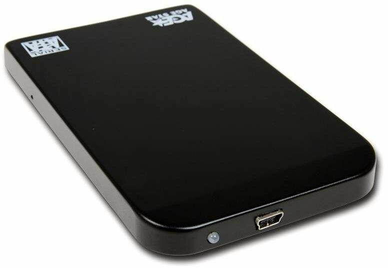 Внешний бокс/контейнер/корпус для жесткого диска HDD 2.5" SATA USB2.0 AgeStar SUB201, 2.5 дюйма, алюминий, сборка без винтов, чехол, 125x73x10 мм