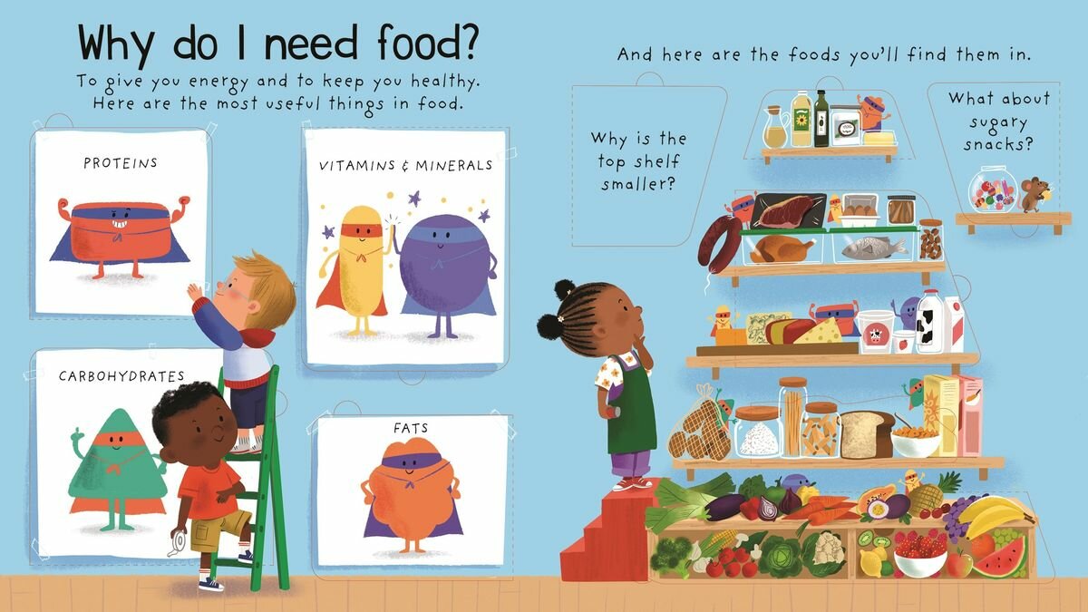 Книга Usborne Very First Questions and Answers: Where Does My Food Go? (board book) - фото №4