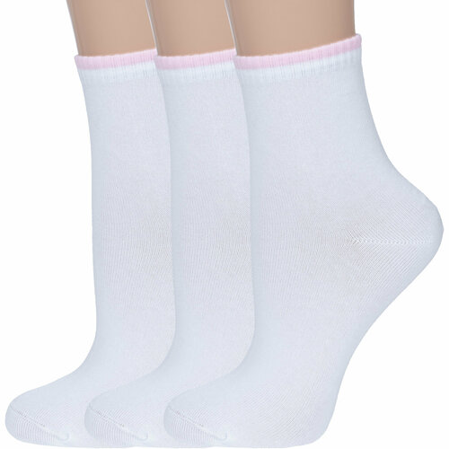 фото Носки rusocks, 3 пары, размер 23-25, белый