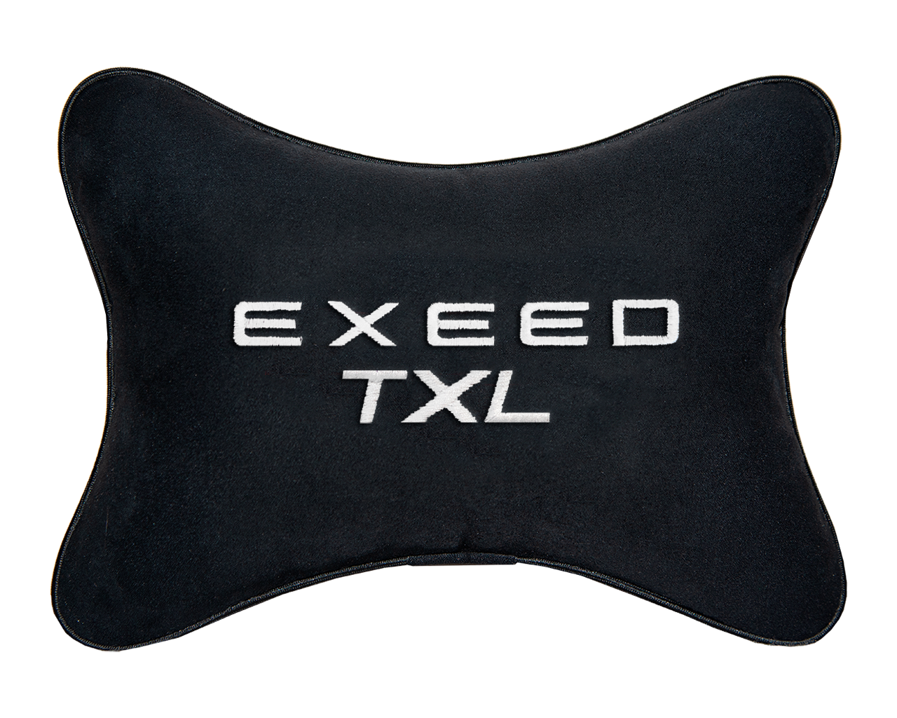 Подушка на подголовник алькантара Black с логотипом автомобиля EXEED TXL