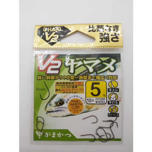 фото Крючки рыболовные японские gamakatsu g-hard v2 yamame nano smooth coat №5, 10шт.