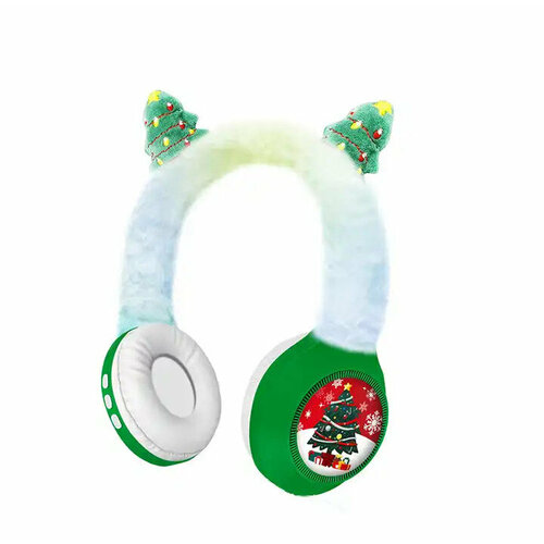 Беспроводные новогодние детские наушники MSL-803 Зеленый 60000₽
